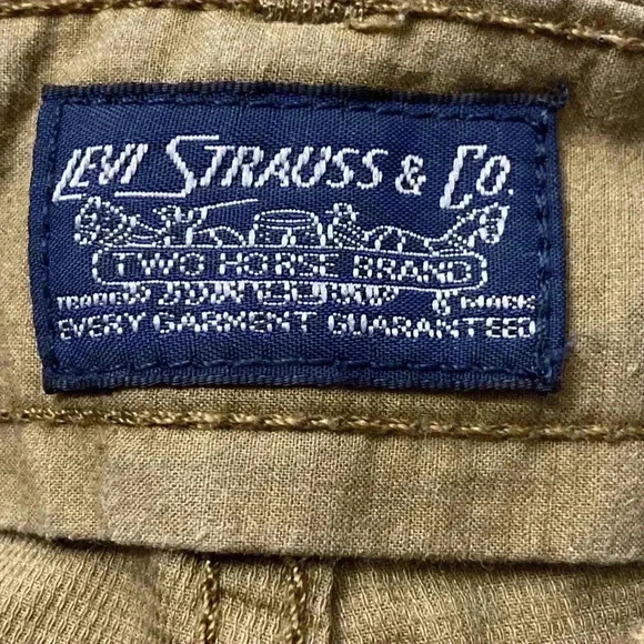 LEVI STRAUSS & CO TWO HORSE BRAND MENS SIZE 42 SHORTS GREENISH BROWN COLOR - Picture 11 of 13
